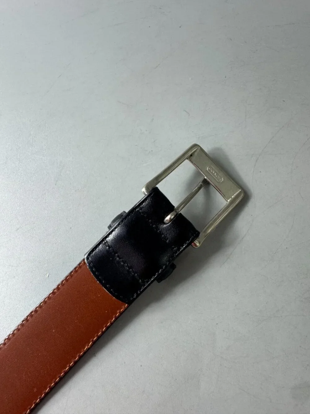Coach 5953 Black Leather Men's Belt, Size 40'' / 100 CM